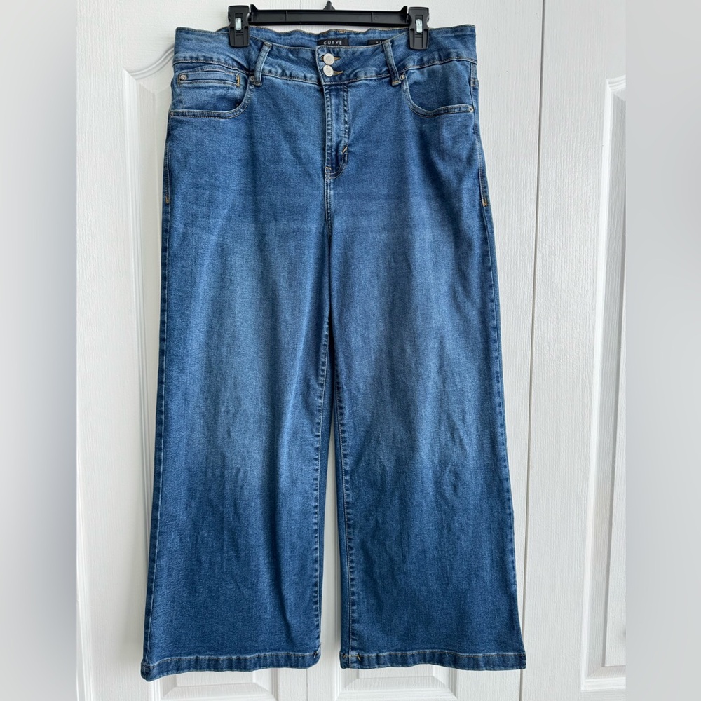 CURVE Appeal Wide Leg Women’s Jeans - Blue Size 14/32